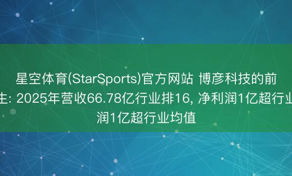 星空体育(StarSports)官方网站 博彦科技的前世今生: 2025年营收66.78亿行业排16, 净利润1亿超行业均值
